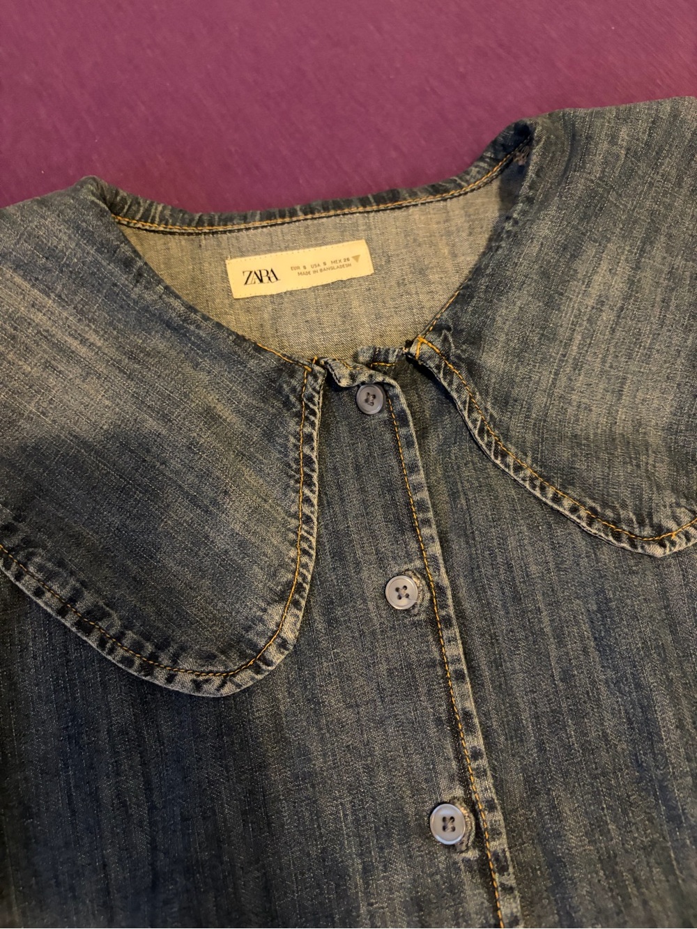 2 Zara Button Up Top’s with Peter Pan Collars- Basically New! - Picture 6 of 8